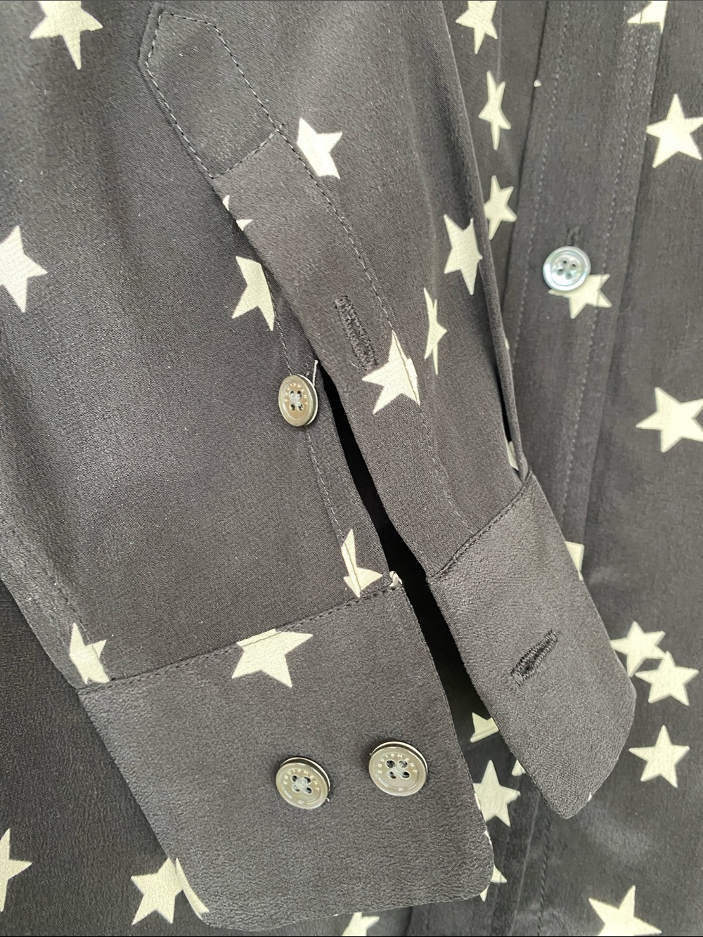Equipment Black Star Print Silk Blouse - Picture 4 of 8